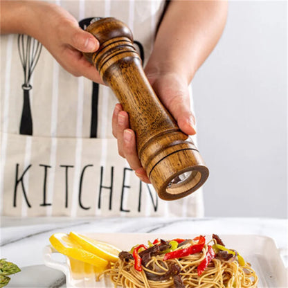 Wooden Salt & Pepper Grinder - 5-10 Inch Mill with Ceramic Rotor