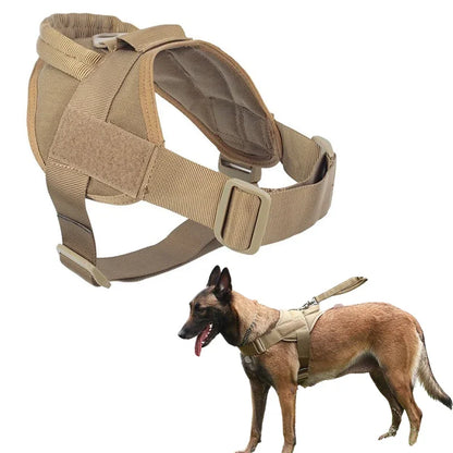 Tactical Dog Harness - Adjustable Nylon Vest for Medium & Large Dogs