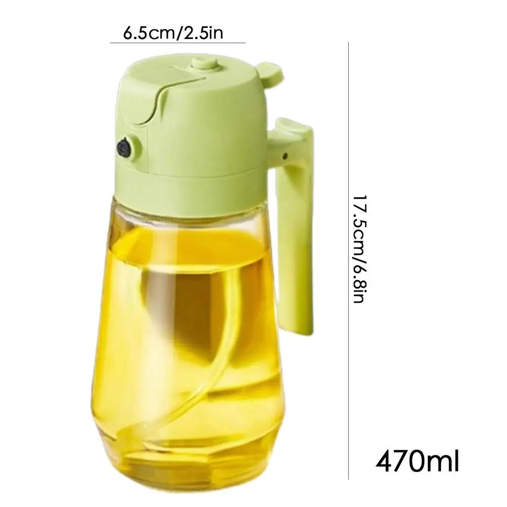 470ml Glass Oil Spray Bottle - Olive Oil Mister for Cooking & Baking