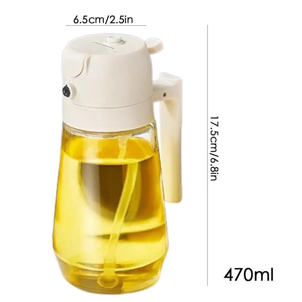 470ml Glass Oil Spray Bottle - Olive Oil Mister for Cooking & Baking