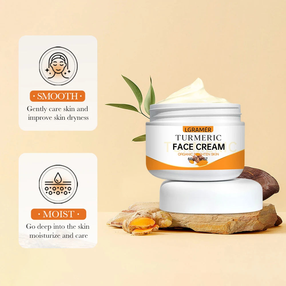 Turmeric Whitening Face Cream - Moisturizing, Anti-Wrinkle, Youthful Skin