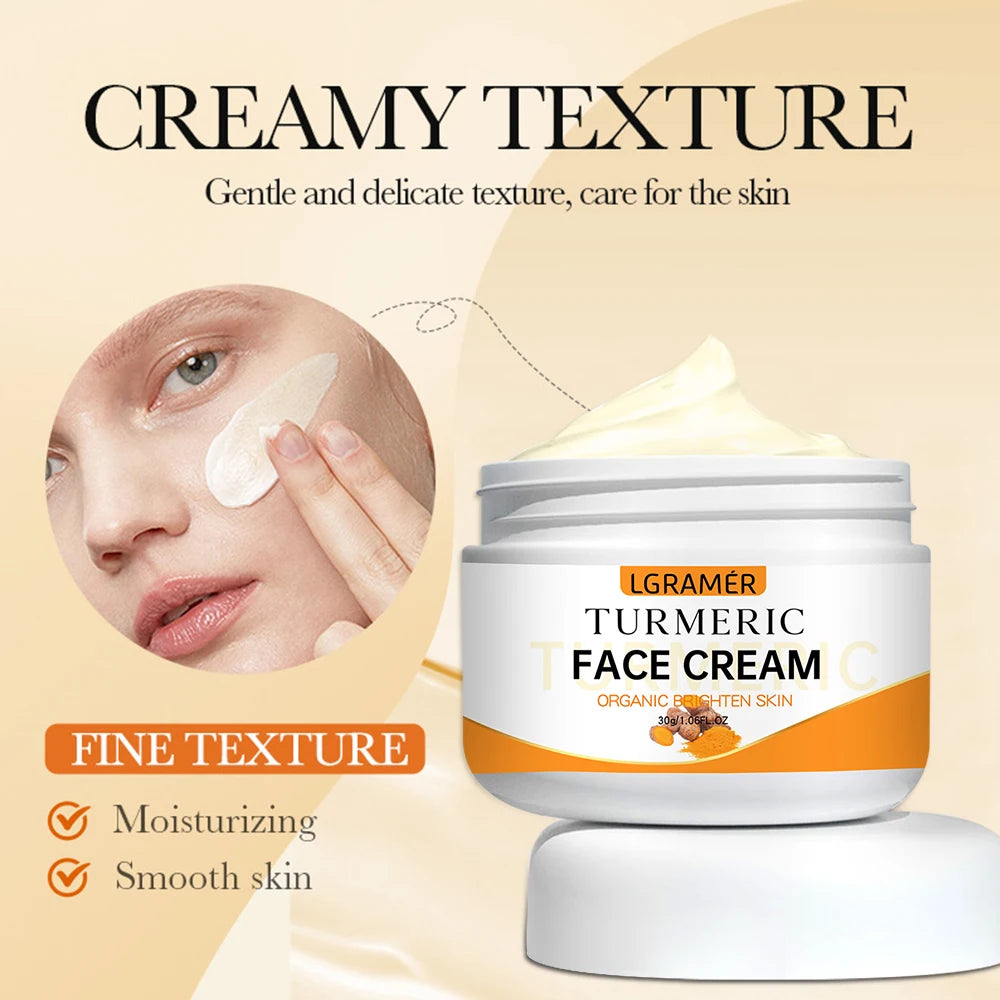 Turmeric Whitening Face Cream - Moisturizing, Anti-Wrinkle, Youthful Skin