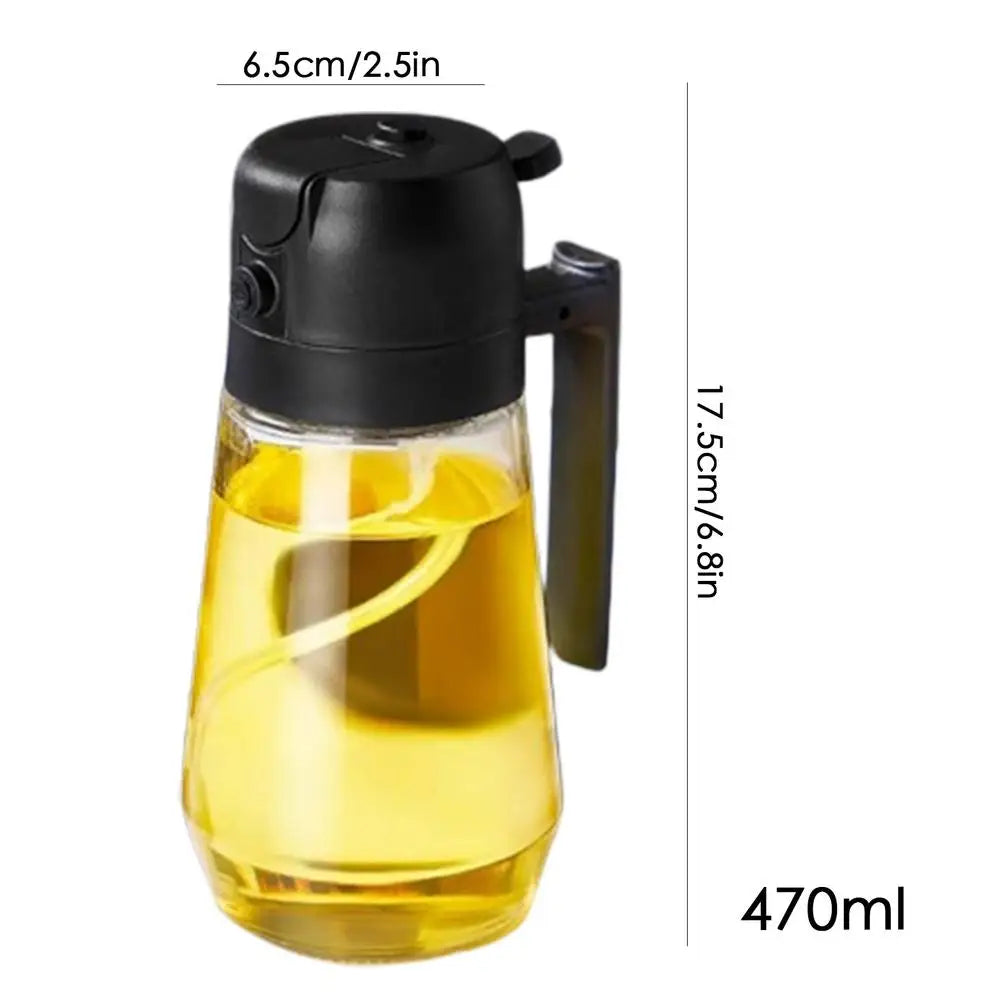 470ml Glass Oil Spray Bottle - Olive Oil Mister for Cooking & Baking