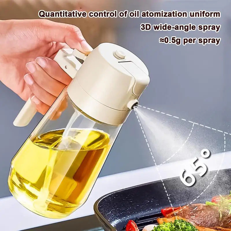 470ml Glass Oil Spray Bottle - Olive Oil Mister for Cooking & Baking