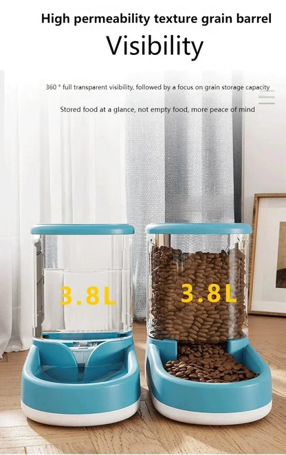 Automatic Pet Feeder - Cat & Dog Food Bowl for Feeding & Watering