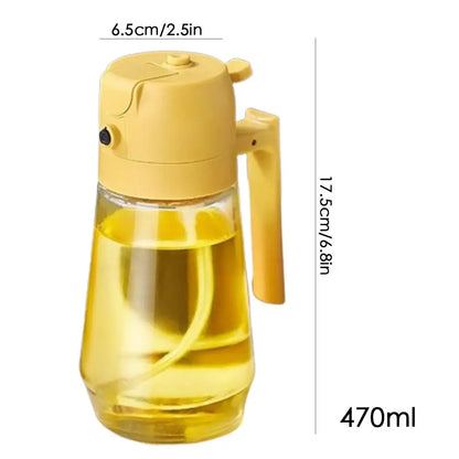 470ml Glass Oil Spray Bottle - Olive Oil Mister for Cooking & Baking