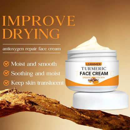 Turmeric Whitening Face Cream - Moisturizing, Anti-Wrinkle, Youthful Skin