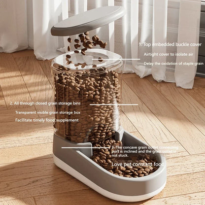 Automatic Pet Feeder - Cat & Dog Food Bowl for Feeding & Watering