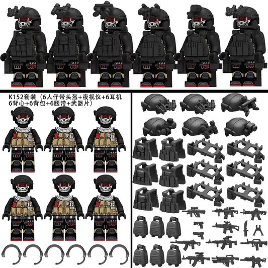 SWAT Special Forces Doll - Assembled Building Blocks with Weapons & Gear