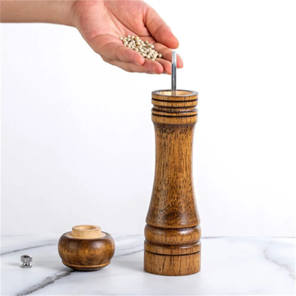 Wooden Salt & Pepper Grinder - 5-10 Inch Mill with Ceramic Rotor